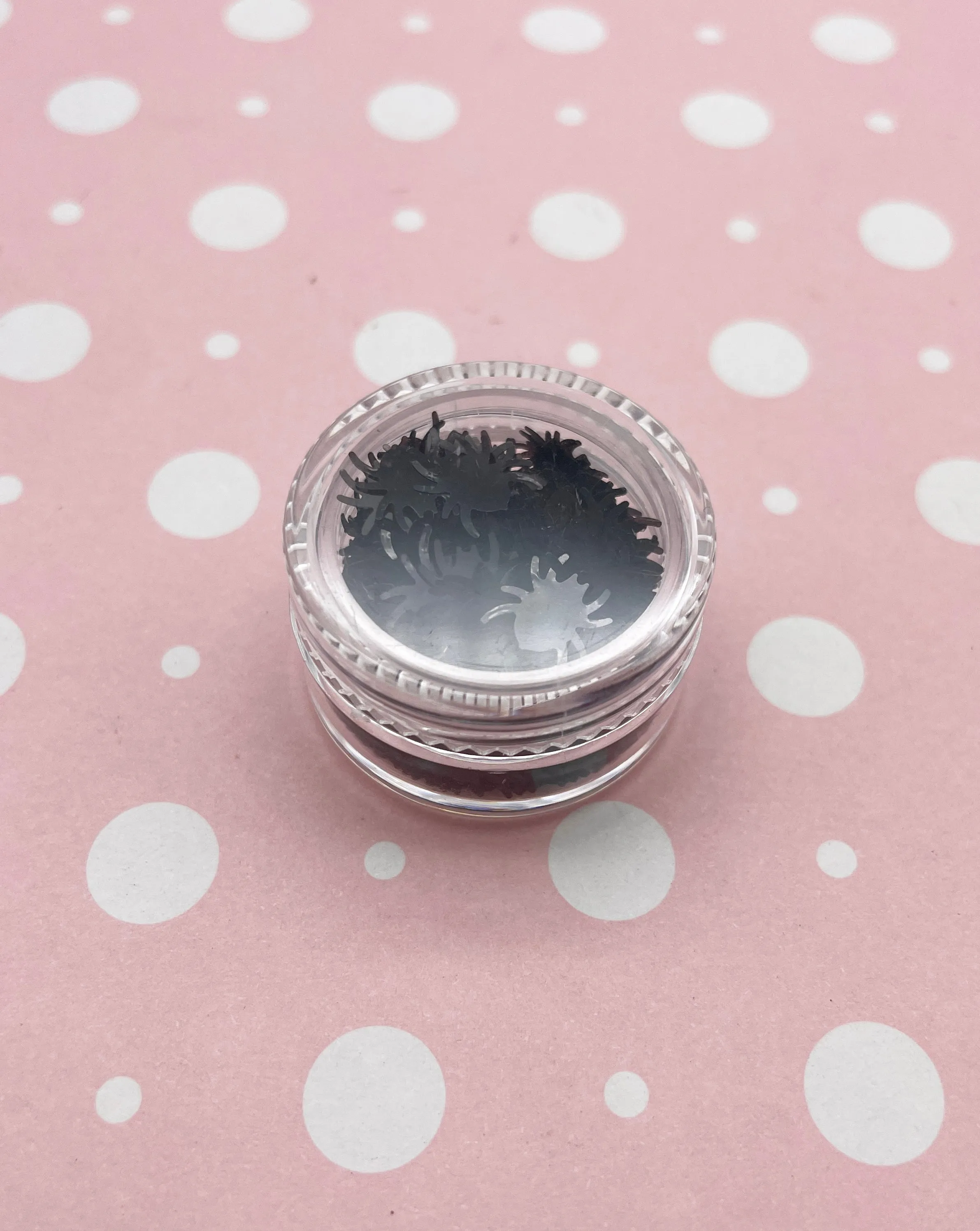 Jet Black Tiny Spider Shape Glitter, Solvent Resistant Shaker Mix, Spooky Halloween Goth Glitter, F707
