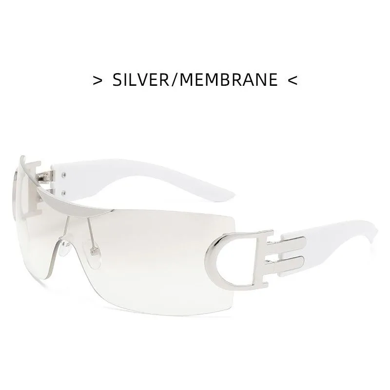 New Luxury Sunglasses High Level One Piece Frameless Women's Fashion Sunglasses