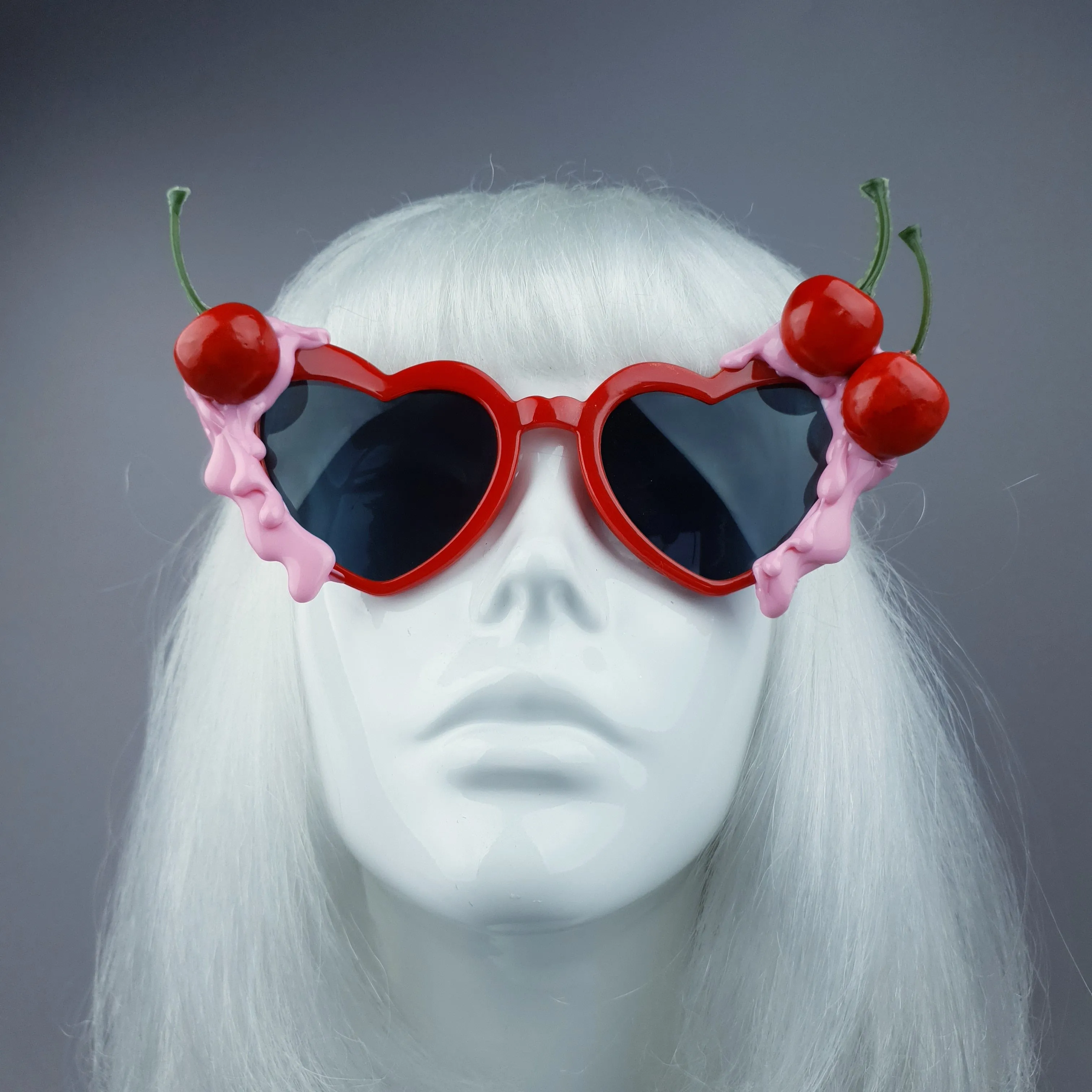"Lolita" Cherry Pink Frosting Red Sunglasses