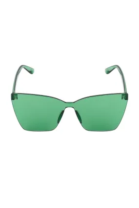 The Edit -  Green Frameless Sunglasses